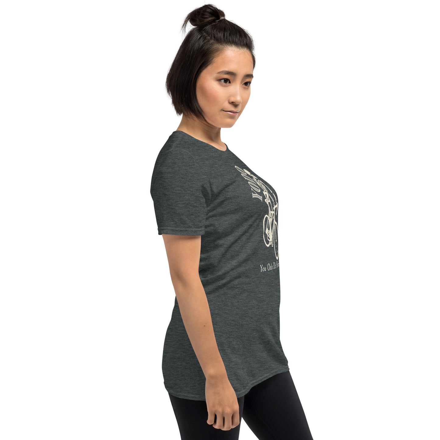 dark heather "YODO" You Only Die Once Unisex Short-Sleeve T-shirt from Daily Dreadful