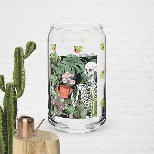 Plants Make me feel alive glass