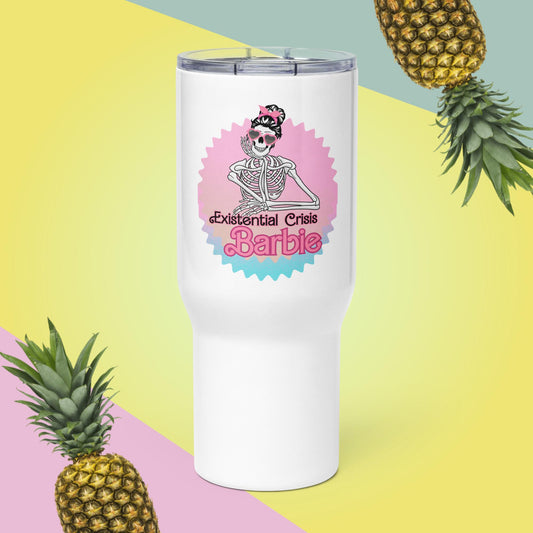 Existential Barbie Travel mug with a handle