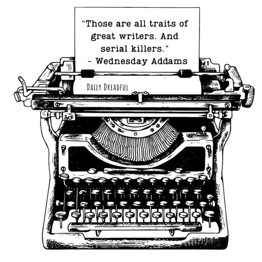 Wednesday Typewriter Sticker