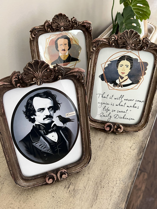 Crow and Edgar Allan Poe Art Print