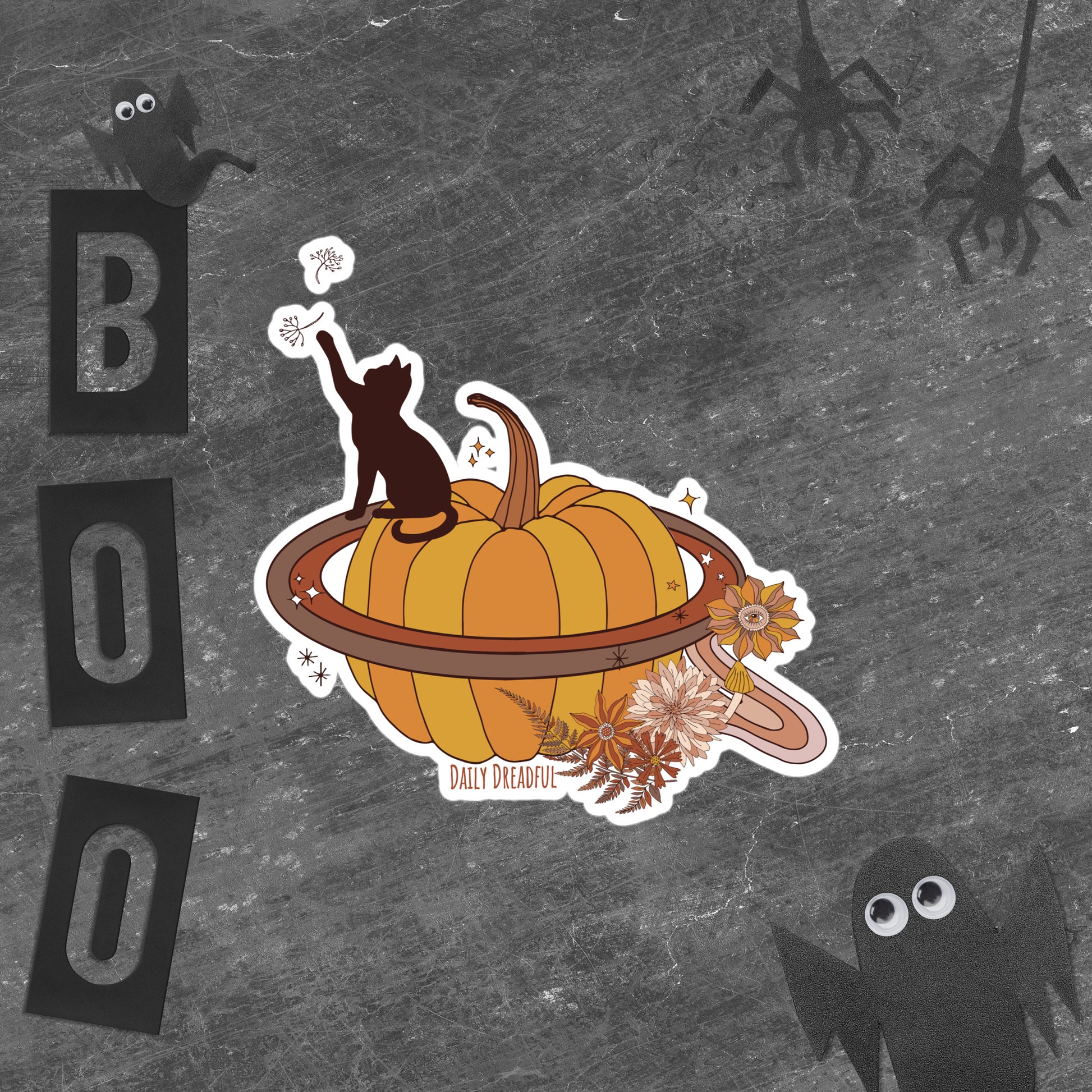 fall pumpkin space kitty