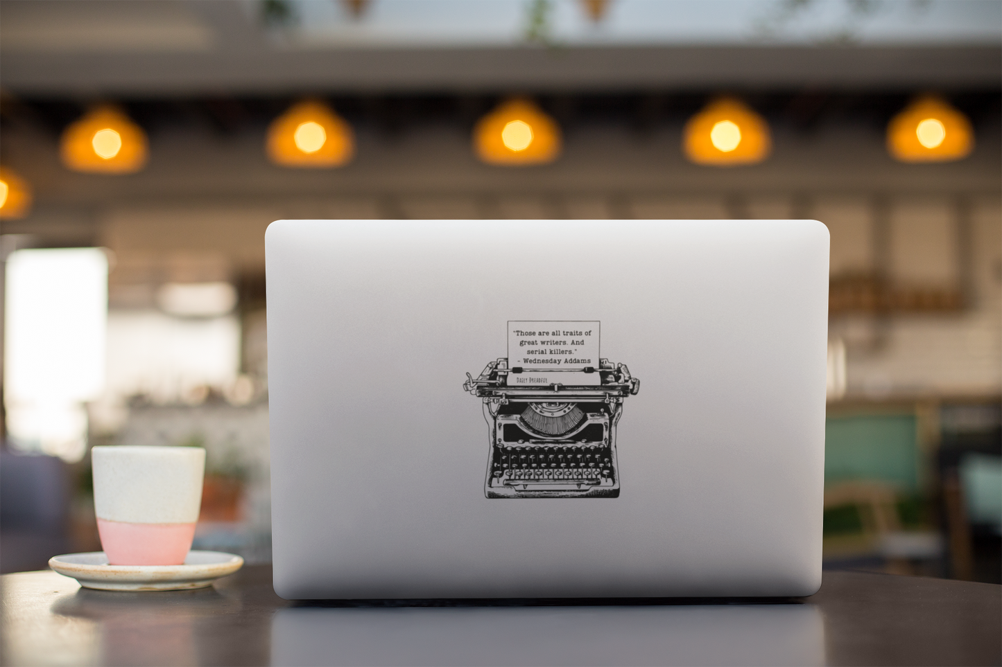 Wednesday Typewriter Sticker