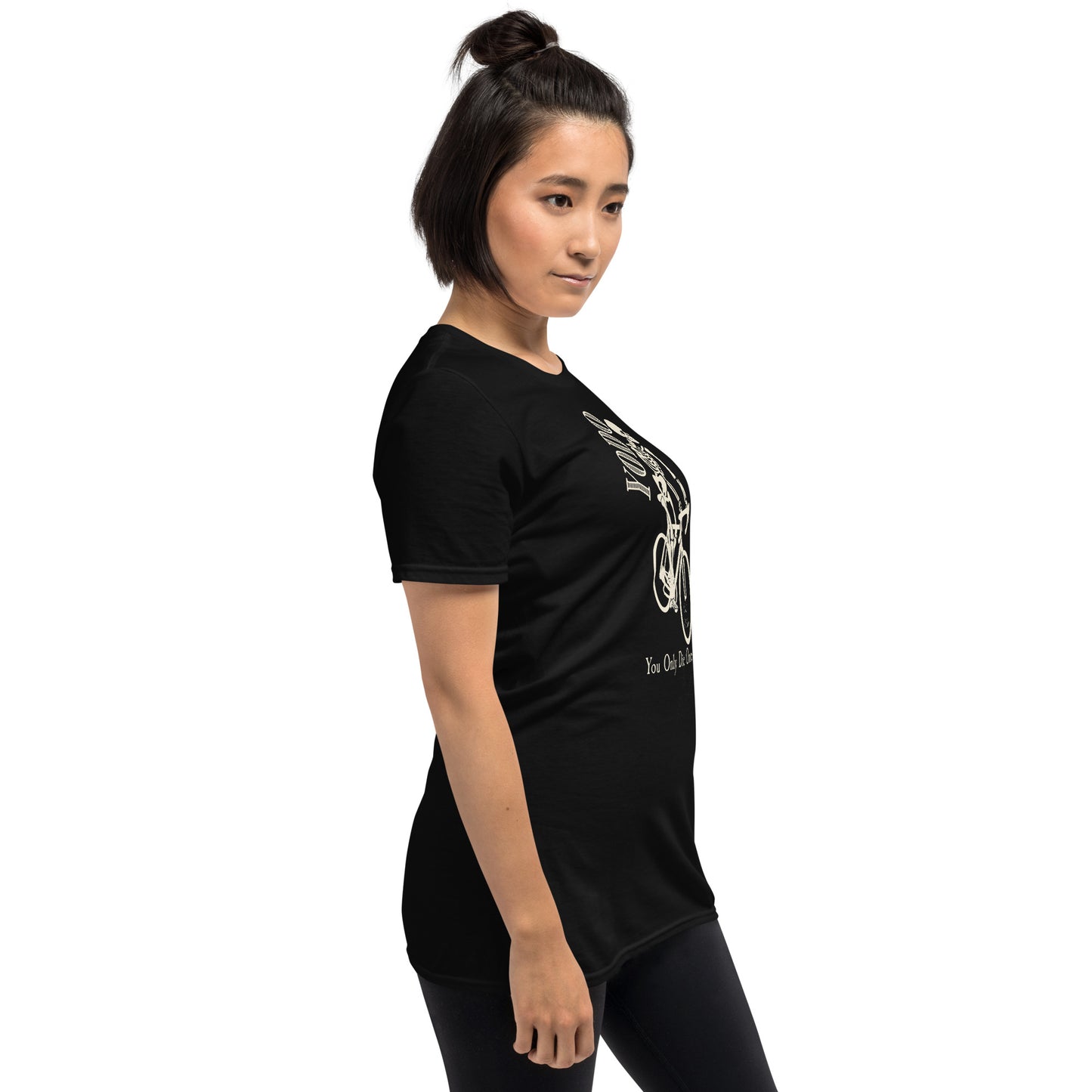 black "YODO" You Only Die Once Unisex Short-Sleeve T-shirt from Daily Dreadful