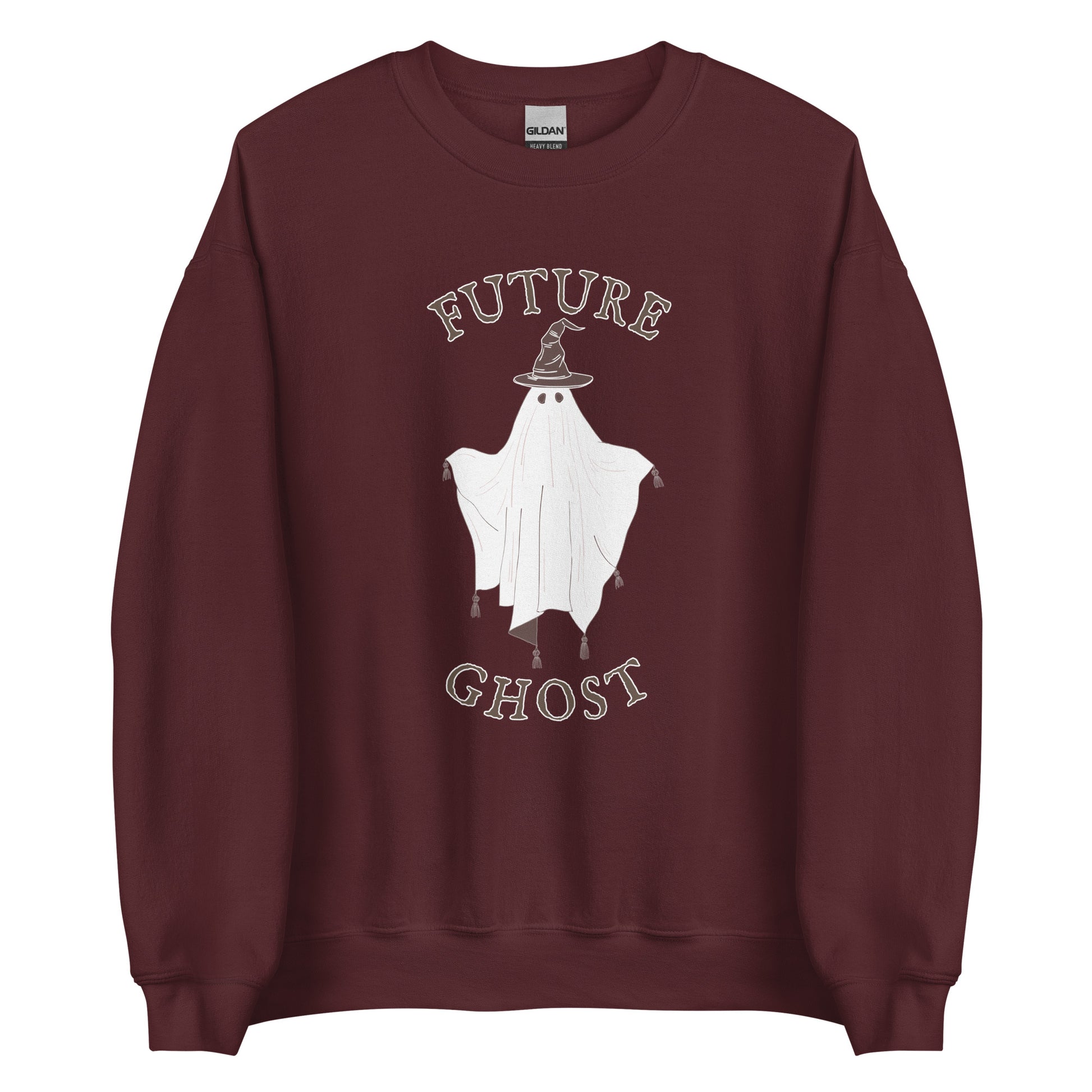 maroon unisex future ghost sweatshirt
