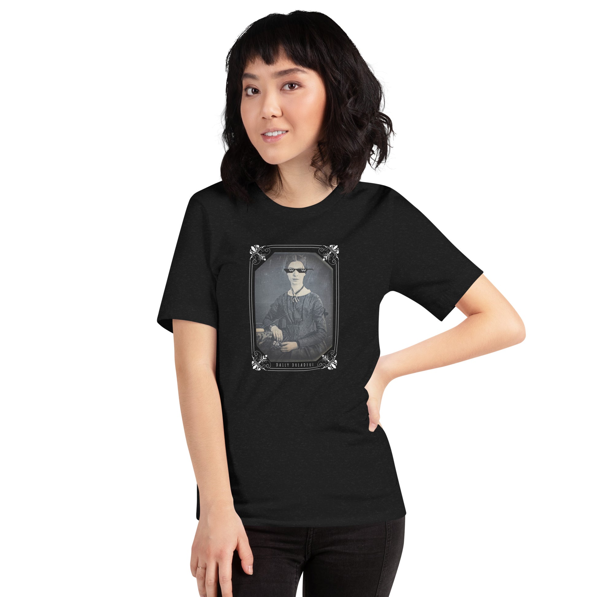 black heather "Thug Emily Dickinson" Unisex t-shirt from Daily Dreadful