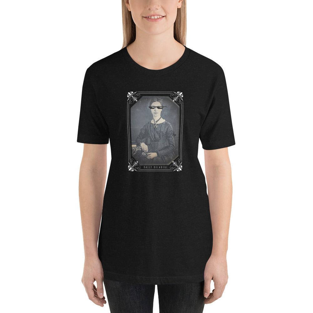 black heather "Thug Emily Dickinson" Unisex t-shirt from Daily Dreadful