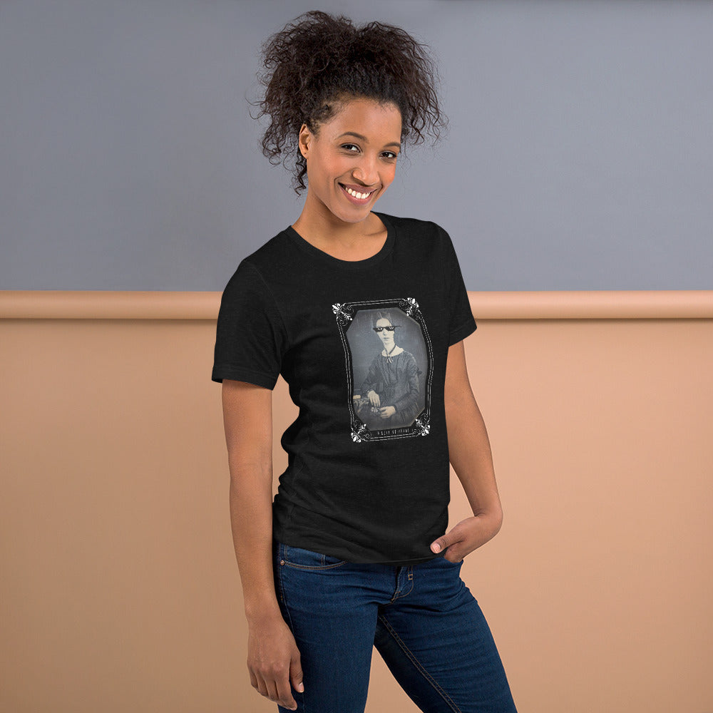 black heather "Thug Emily Dickinson" Unisex t-shirt from Daily Dreadful