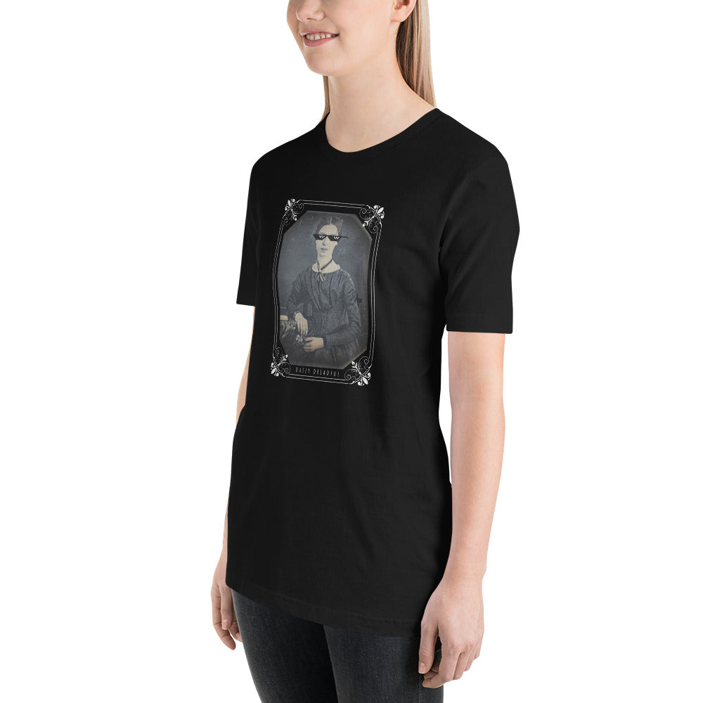 black "Thug Emily Dickinson" Unisex t-shirt from Daily Dreadful