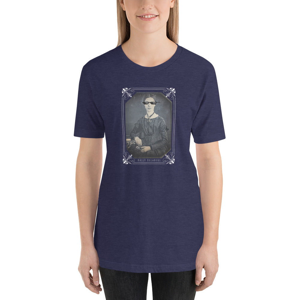 heather midnight navy "Thug Emily Dickinson" Unisex t-shirt from Daily Dreadful