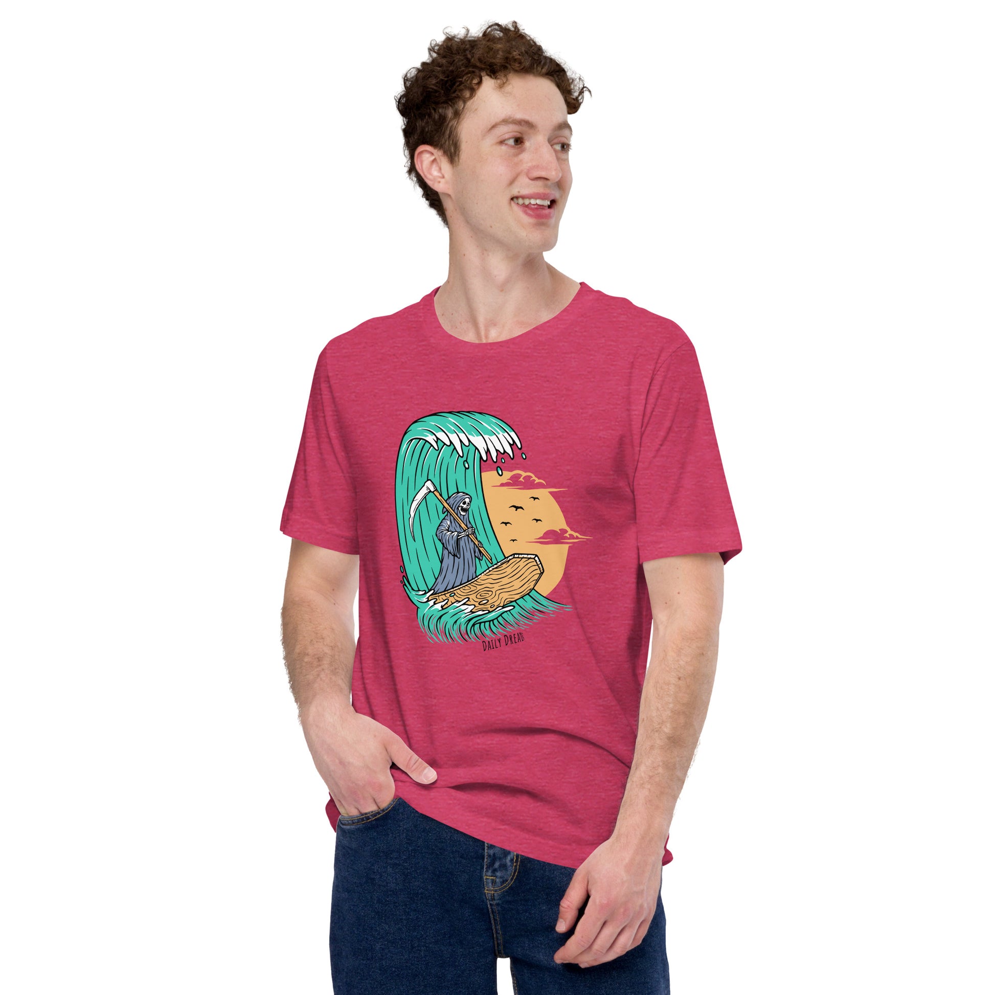 Men's Hang Dead heather raspberry t-shirt, tee, tee shirt