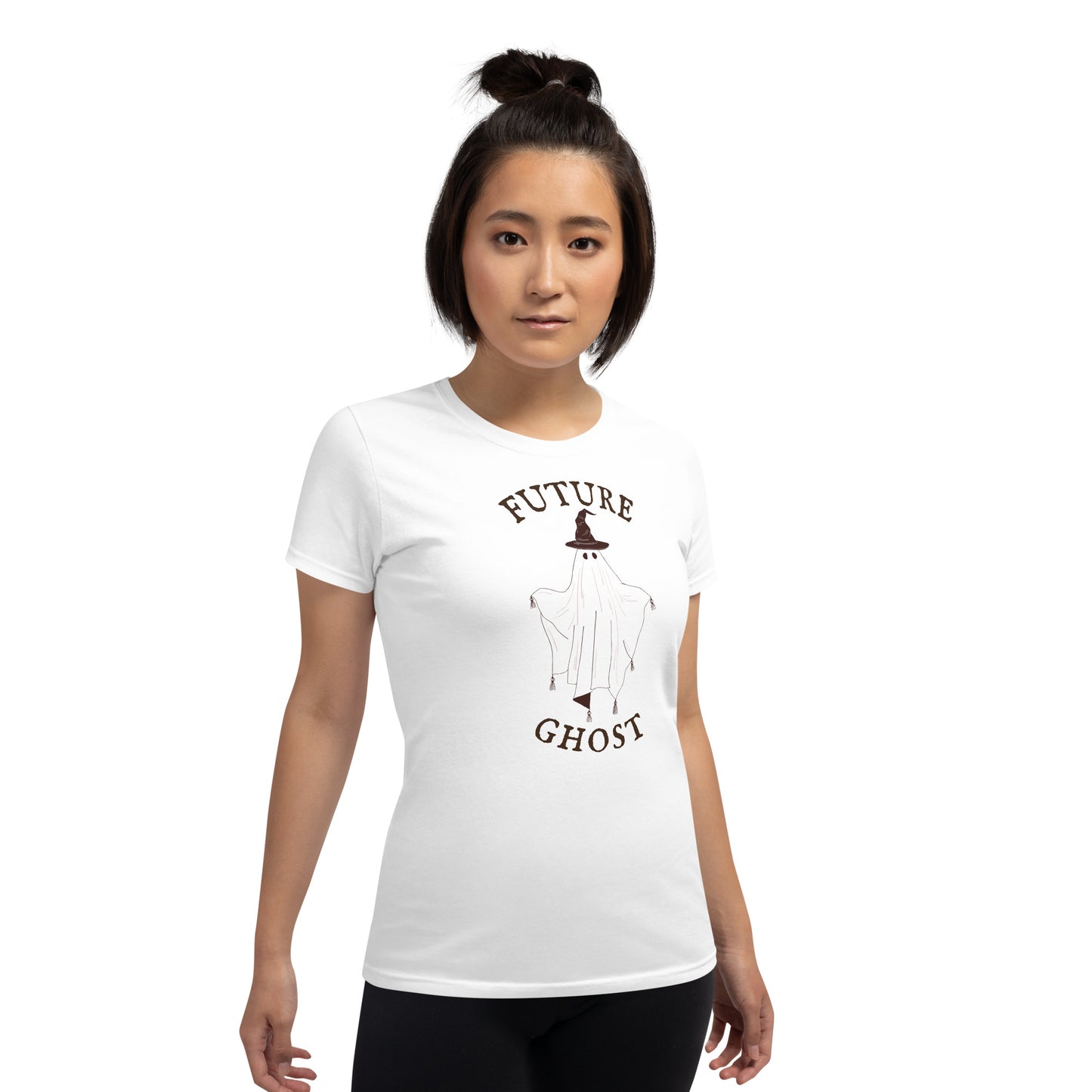 women's white future ghost tee, t-shirt