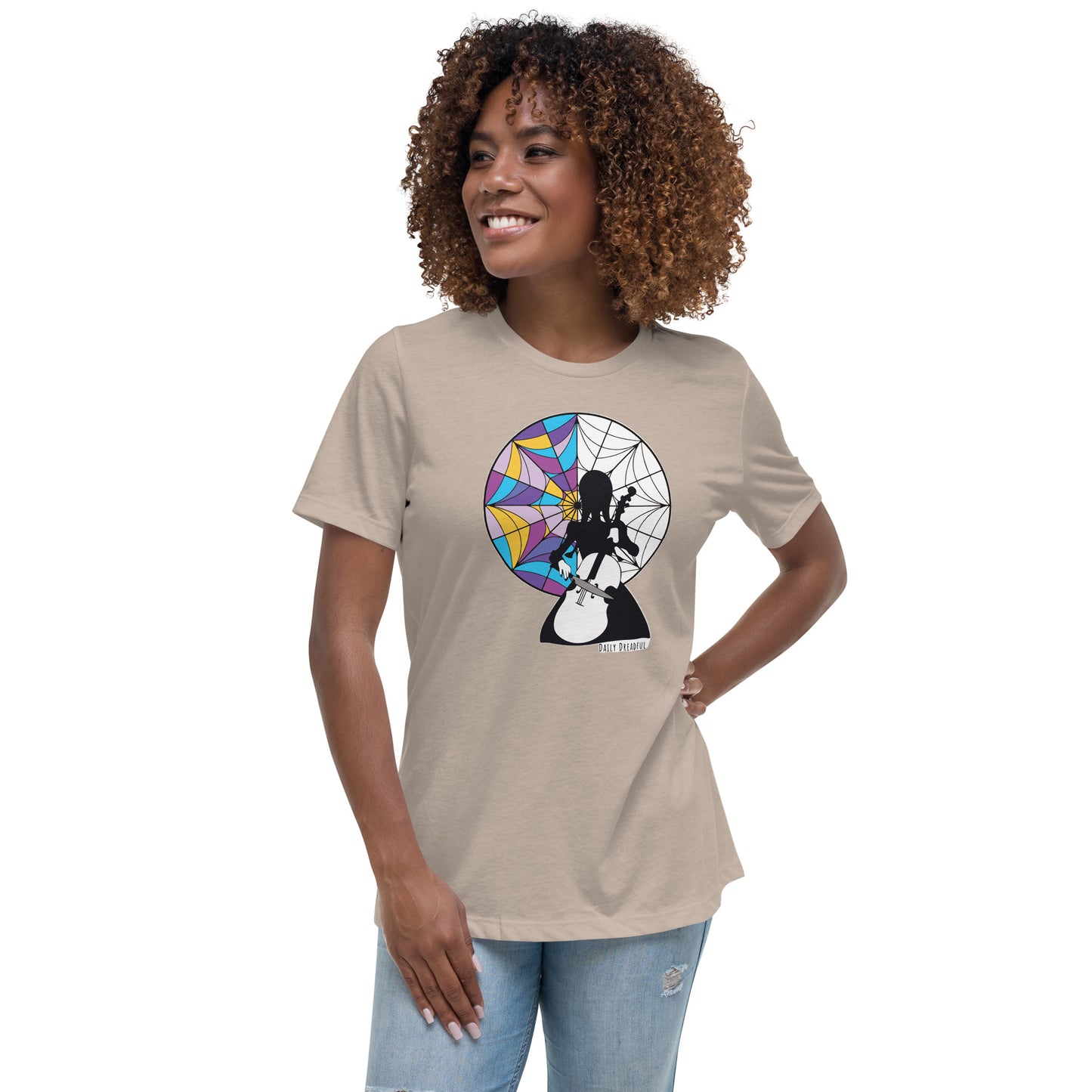 heather stone "Wednesday Addams" Cello Relaxed T-Shirt from Daily Dreadful