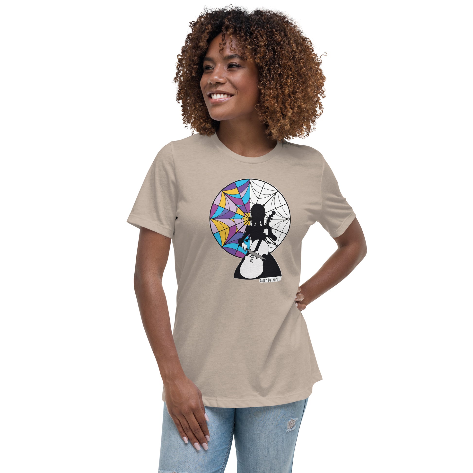 heather stone "Wednesday Addams" Cello Relaxed T-Shirt from Daily Dreadful