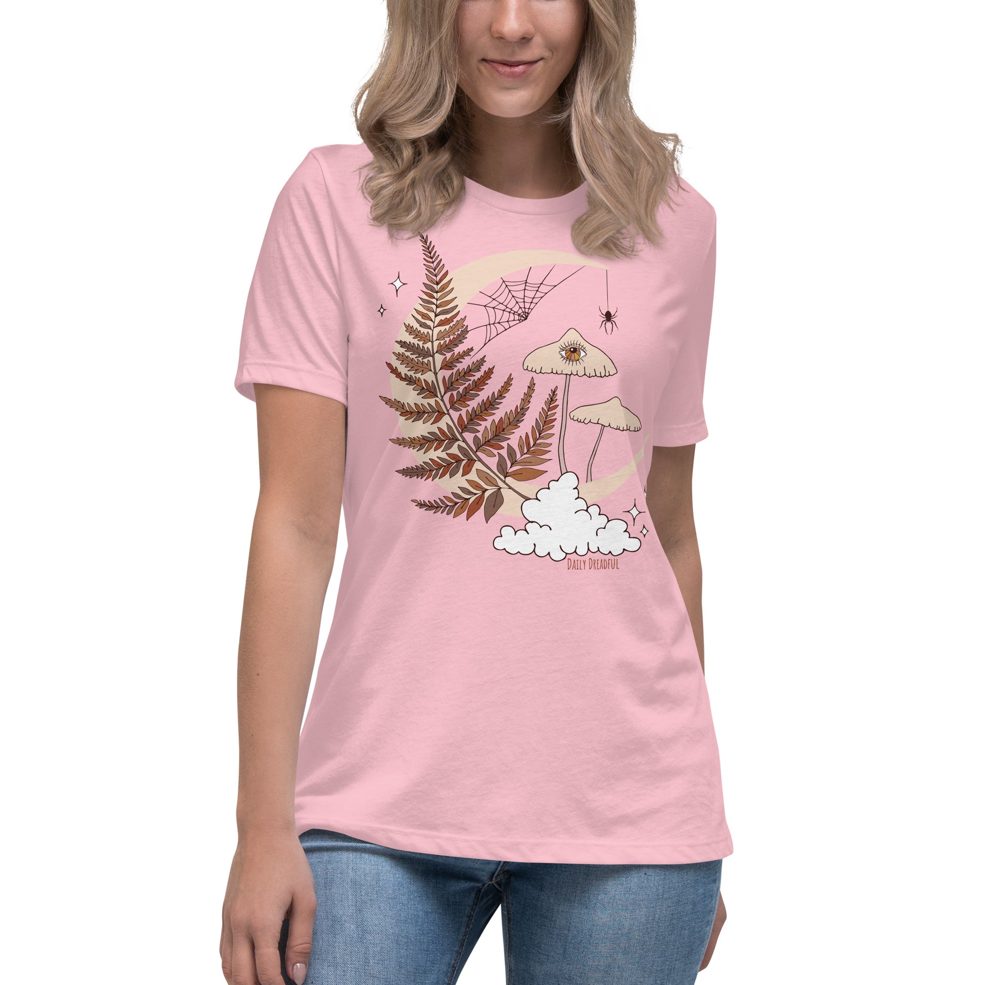 "Magic Mushroom" relaxed t-shirt, pink colored tee