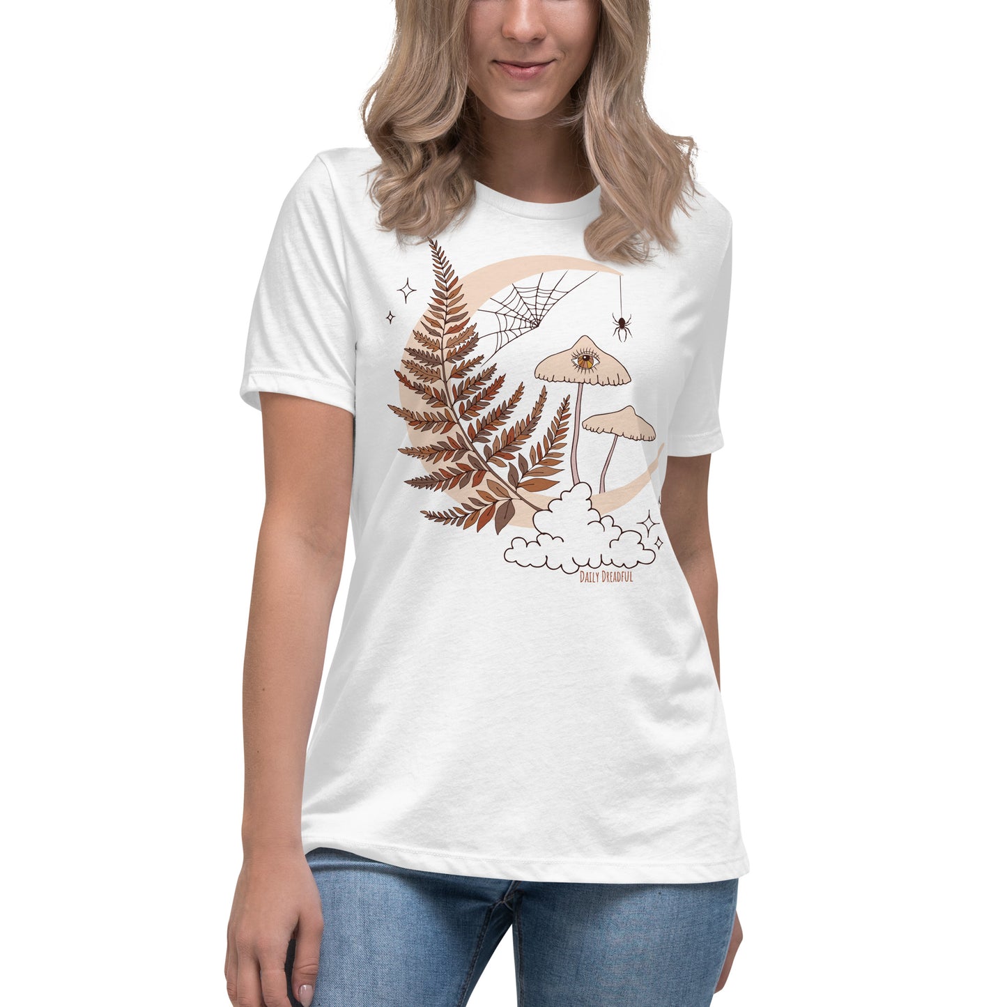 "Magic Mushroom" relaxed t-shirt, white colored tee