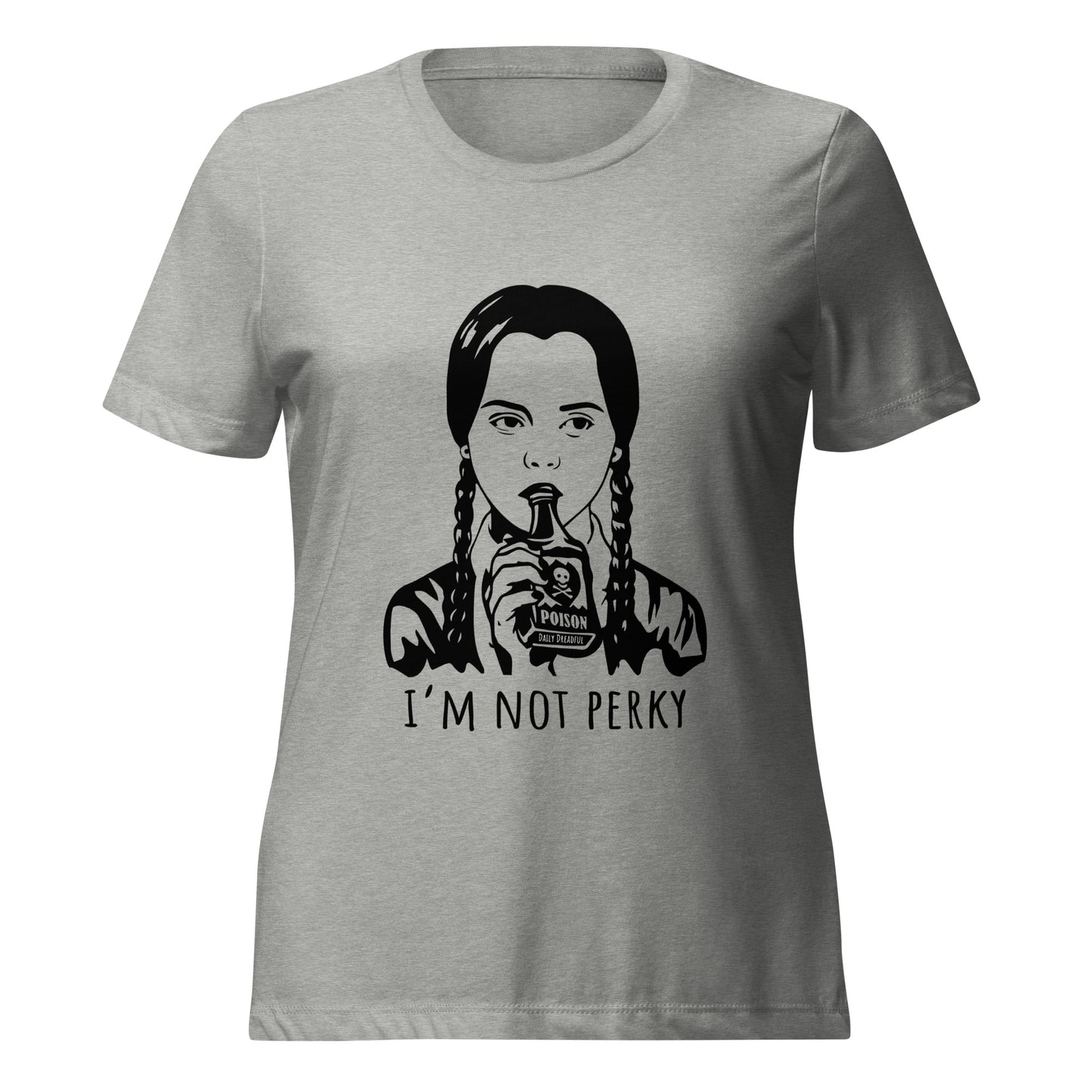 relaxed tri-blend t-shirt, relaxed tri-blend, i'm not perky tee, athletic grey