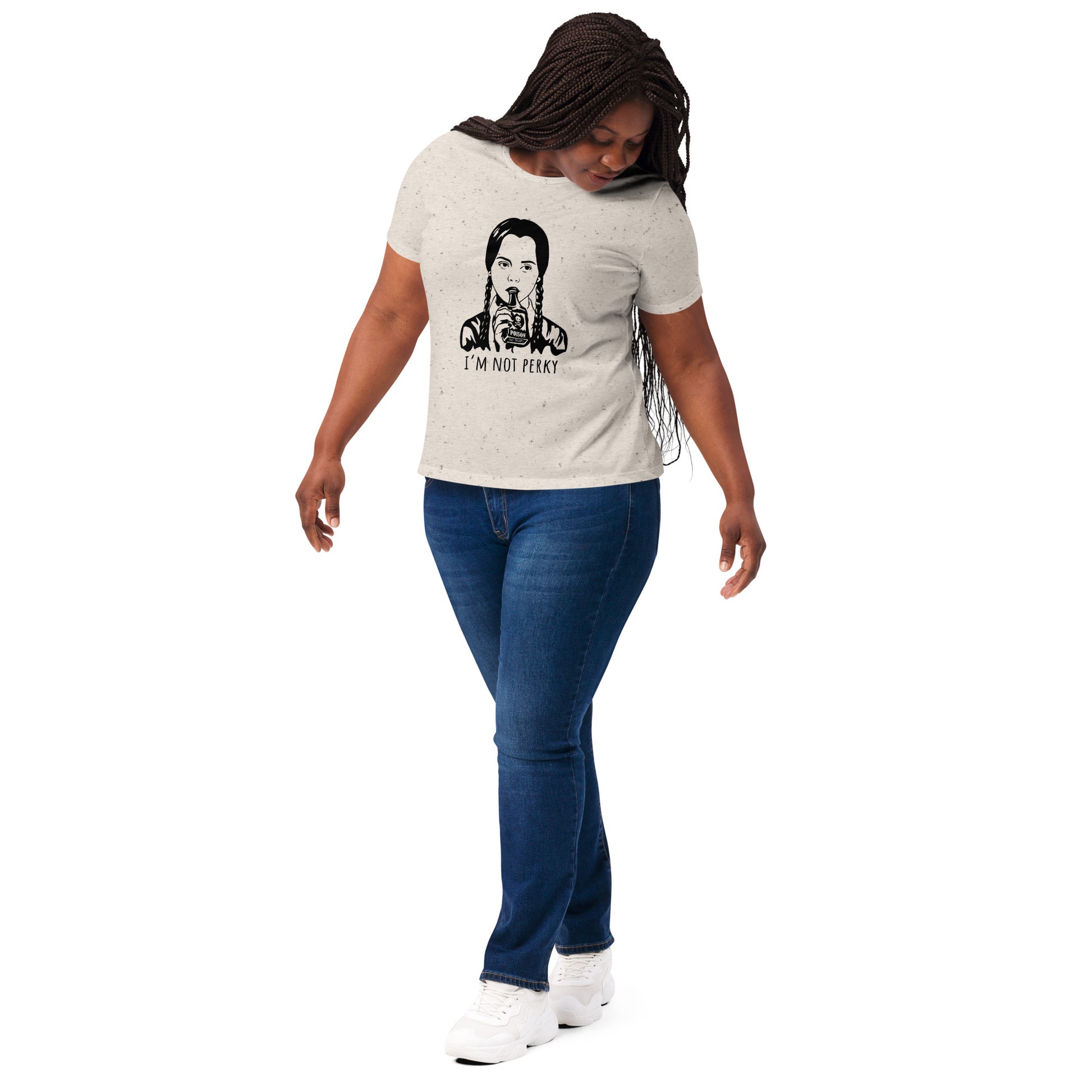 relaxed tri-blend t-shirt, relaxed tri-blend, i'm not perky tee